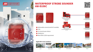 Asenware Optimal EN54 Standard wasserdichtes Alarmsystem Zweidraht-Strom versorgungs system - Product Image 6