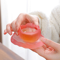 Nouvelle tasse à thé en verre givré coloré de style japonais, tasse à dégustation Kung Fu, mug à thé, design Japandi, cadeaux