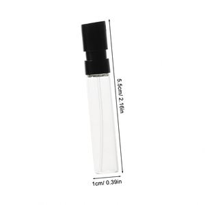 Luxury Fancy <b>Mini</b> Crimp 1.5ml 2ml Clear Glass Empty Vial <b>Sprays</b> <b>Bottle</b> Atomizer Perfume Sample <b>Bottles</b> Screen Printing - Product Image 2