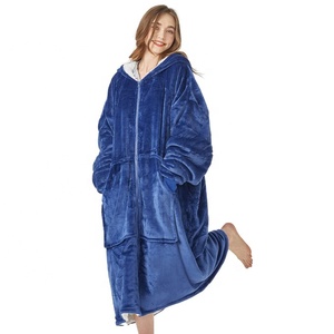 Casaco de lã casual, cobertor macio e grande personalizado, com zíper - Product Image 3
