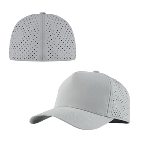 Gorras de golf perforadas con corte láser de 5 paneles, estructuradas, de alta calidad, lisas, curvadas, impermeables, elásticas, ajustables, para correr. - Product Image 1