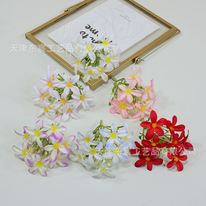ดอกลิลลี่คริสตัลประดิษฐ์จาก Dongchen Crafts ขนาดกลีบดอก 4.5 ซม. สีขาวนม ชมพู แดง ม่วง แต่งขอบสีม่วง สำหรับตกแต่งงานแต่งงานและบ้าน - Product Image 4