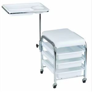 Modern Pedicure <b>Stool</b> Chair Rolling Storage Tray Cart Fashion Leather Salon Furniture Hair Salon Manicure Station Living Room - Product Image 2