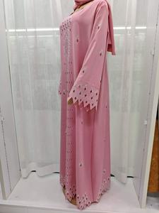 Elegante Abito da donna Abaya Cristallo Africano Abito Arbe Dubai Kaftan taglia unica con <span class=keywords><strong>abbigliamento</strong></span> musulmano a manica lunga - Product Image 5