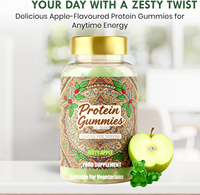 Gummies protéinés sans sucre Superfood - Complément alimentaire riche en protéines pour soutenir le système immunitaire pour hommes et femmes |   À base de plantes |   12g de protéines par