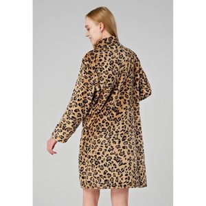 เสื้อคลุมขนแกะซิโอโรสำหรับผู้หญิงมีซิปด้านหน้ายาวถึงเข่าแขนยาวชุดนอนแสนสบายพร้อมกระเป๋า - Product Image 4