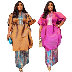 Afrikanisches Kurzarm-Kleidungsset für Damen, 2-teilig, Oberteil und Rock, Anzüge, Ankara, Türkei, Outfits, Abendkleid, Übergröße, Hochzeits- und Partykleid - Product Image 1