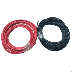 3/0AWG 2/0AWG 1/0AWG fil de silicone toronné cuivre argent fil de raccordement super doux câble de silicone de haute qualité