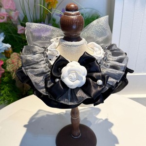 Bavaglino per Animali Domestici All'ingrosso, Stile Principessa di Lusso, Fatto a Mano con Pizzo e Perline, in Poliestere Elastico con Fiocco, per Gatti Ragdoll e Cani di Piccola Taglia, per Feste di Matrimonio - Product Image 4