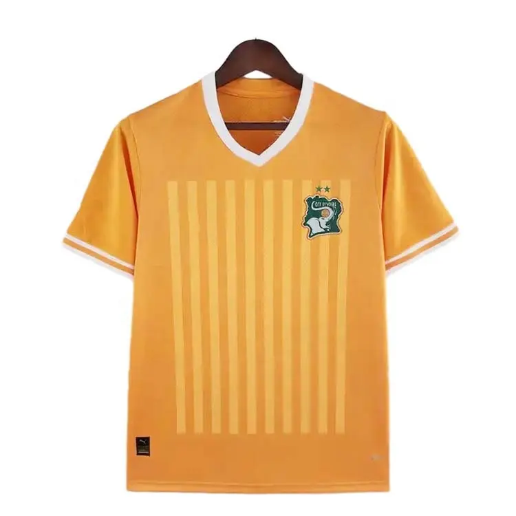 قمصان كرة القدم المخصصة للاعبين/المشجعين لموسم كرة القدم فريق كأس أفريقيا ساحل العاج كوت كوت كوت كوت كوت لكرة القدم/كرة القدم Jer