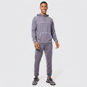 Chándal para Hombre de Alta Calidad, Estilo Urbano, Lavado Ácido, Personalizable, Transpirable, 100% Algodón, Ligero, Diseño Liso, Gran Venta - Product Image 1