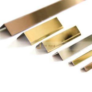 LL373 PVD Gold Hairline Stainless Steel L-Shaped Profile <b>Trims</b> <b>for</b> Tile <b>Corner</b> High Quality Metal Tile <b>Trim</b> <b>for</b> Stairs & Walls - Product Image 3