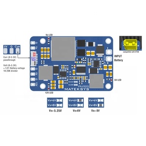 Módulo de Alimentación Mateksys PM12S-3 5V/12V 4A 5-8V/15A BEC para Drones de Carreras FPV Multirrotor, 61x40x15mm 53g, Gran Venta - Product Image 4