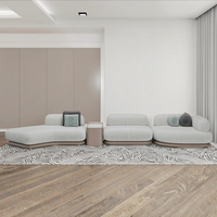 Design courbe Sabi Wabi combinaison grande villa tissu sectionnel canapé ensemble conception modulaire haut de gamme canapés d'angle pour appartement Loft