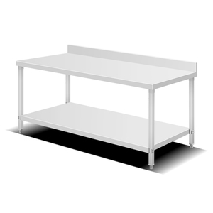 Mesa <span class=keywords><strong>de</strong></span> Trabajo <span class=keywords><strong>de</strong></span> Acero Inoxidable Resistente para Cocina Comercial con Acabado Pulido - Product Image 3