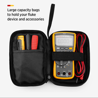 Étui de transport souple personnalisé à fermeture éclair pour outils, organiseur de multimètre numérique, sac de rangement antichoc double couche**