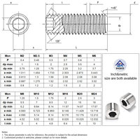 Vis sans tête OEM personnalisées en acier inoxydable A4-80, installation facile, M5-M12, pour accouplements et pignons