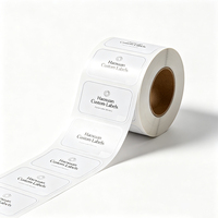 Étiquettes de bougies commémoratives Haoxuan OEM, film PET blanc mat, impression UV sélective, autocollants adhésifs pour emballage personnalisé