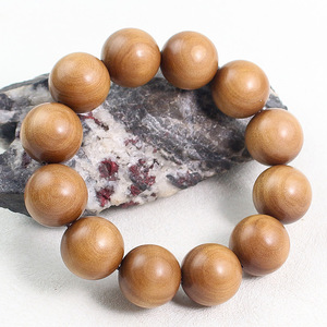 Old Mountain Sandalwood 20Mm Round Beads Men's Buddhist Prayer <b>Bracelet</b> Traditional Chinese Style Gift For Elders - Product Image 2