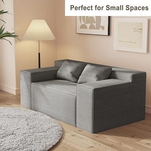 2026 Compressed <b>Sofa</b> Modern Foldable Square Loveseat <b>Sofa</b> High Density Foam Living Room <b>Sofa</b> Removable and Washable <b>Cover</b> - Product Image 2
