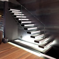 Yiiya — marches d'intérieur en acier inoxydable, 304 s.s, accessoire en verre, pour le commerce extérieur, bricolage, soudage flottant