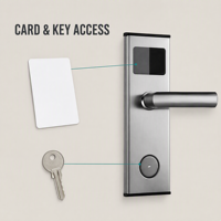 Cerradura de Puerta Electrónica con Tarjeta sin Llave, Software Gratuito, Cerradura Inteligente para Hotel