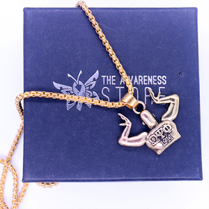 Nuovo arrivo oro antico tono di confraternita gioielli 24 pollici scatola catena che rende 1911 greco OPP simbolo ciondolo collana di <span class=keywords><strong>fratellanza</strong></span> - Product Image 3