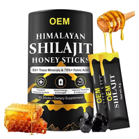 Bâtonnets de miel à la résine de Shilajit de l'Himalaya en marque privée pour hommes et femmes adultes – Complément naturel pour le soutien immunitaire