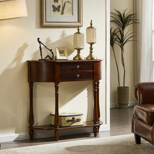 Consolle Vintage Francese per Ingresso, Tavolo Decorativo in Legno Massello per Soggiorno, Corridoio e Passaggio, <span class=keywords><strong>con</strong></span> Vano Contenitore - Product Image 2