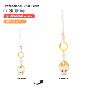 Porte-clés figurine de dessin animé <span class=keywords><strong>crabe</strong></span> à grandes pinces au design créatif, <span class=keywords><strong>avec</strong></span> pendentif fleur exquis, breloque de sac et accessoire pour clés et sacs à main - Product Image 2