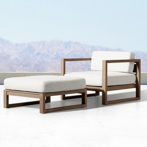 Sofá de Exterior para Patio, Villa, Jardín, Terraza, Hotel, Casa de Huéspedes, Muebles de Madera Maciza, Sofá Impermeable - Product Image 4