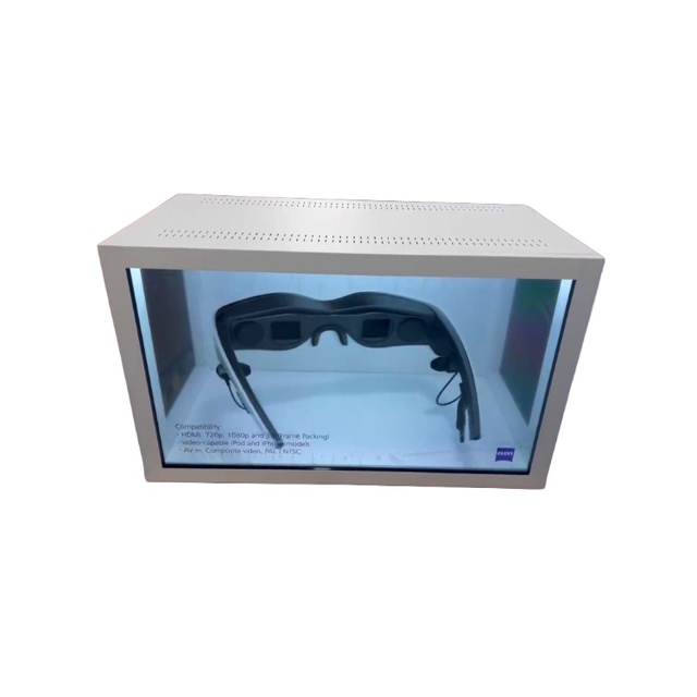 Digital Signage and Displays Transparent LCD Screen Show Box 21.5inch Transparent Lcd showcase