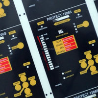 Plaque de commande PC/PVC directe usine, étiquettes et décalcomanies d'avertissement de forme personnalisée, plaque signalétique adhésive pour l'électronique et les machines