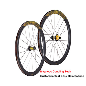 Roues de vélo en fibre de carbone brevetées <span class=keywords><strong>Ferei</strong></span> T700, compatibles tubeless, système d'accouplement magnétique pour vélo de route, roulements céramiques, frein à disque CNC - Product Image 4