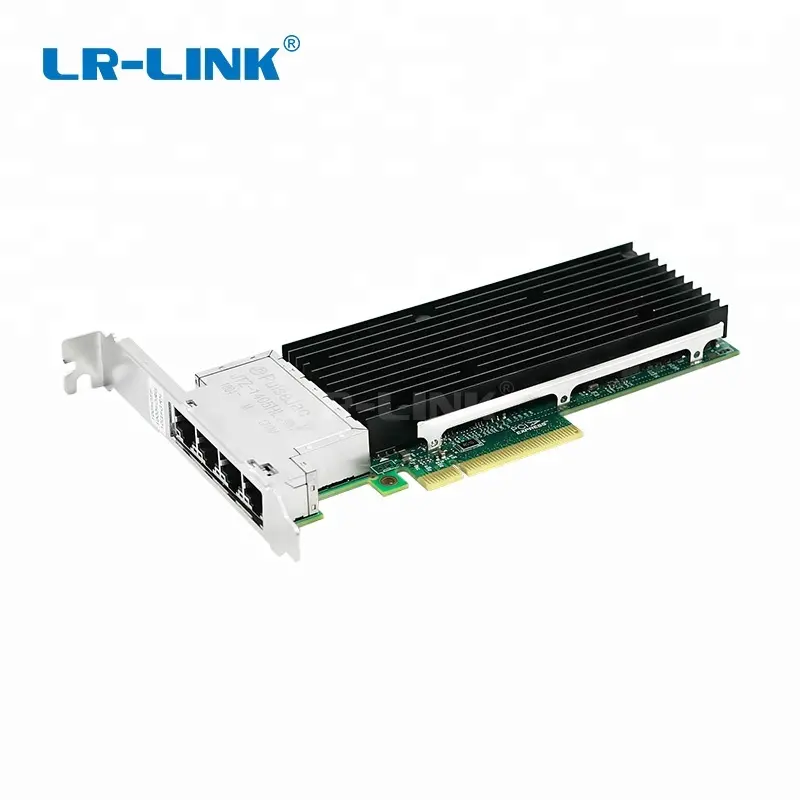 LR-LINK العلامة التجارية LREC9804BT بكيي x8 3.0 10GBase-T 4 * RJ-45 النحاس 4 منافذ 10GbE 10G إيثرنت Lan بطاقات