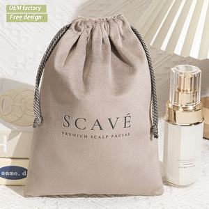 Bolsa de polvo con cordón de terciopelo de color personalizado de alta calidad Bolsa con cordón Logotipo personalizado Bolsas de compras de ropa de regalo de terciopelo - Product Image 1