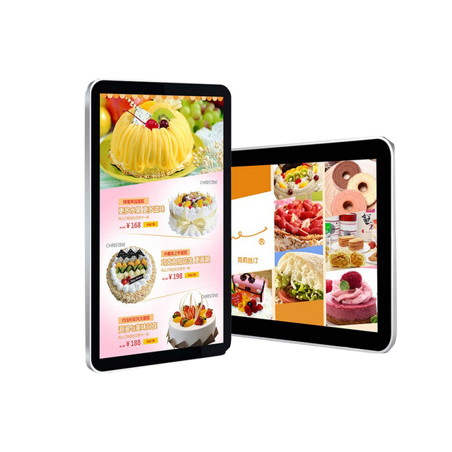 LCD Display Screen Wall Mounted Touchscreen Advertising Display for Shopping Mall Restaurant Retail Store Menu Display