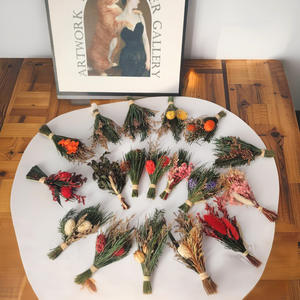 Mini ramos de flores secas, pequeños arreglos de flores prensadas para decoració<span class=keywords><strong>n</strong></span> de escritorio para el hogar, centros de mesa de oficina, tiendas de regalos, minoristas - Product Image 2