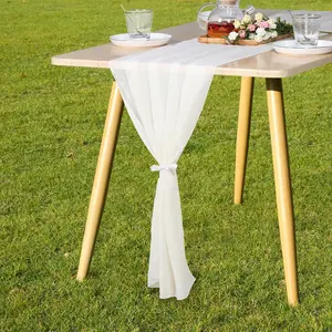 Chiffon table flag luxury wedding decoration tablecloth new elegant luxury decoration banquet wedding decoration