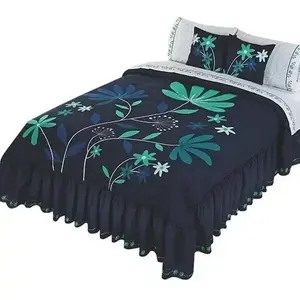 Edredón Doble Romina con 2 Almohadas, Diseño Floral, Estilo Moderno, Ropa de Cama para Toda Temporada - Product Image 5