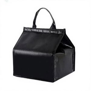 Sac isotherme non tissé métallisé brillant avec couche en aluminium pour la livraison de nourriture, emballage de sandwichs, pizzas, pains, réutilisable, couleur personnalisée - Product Image 3