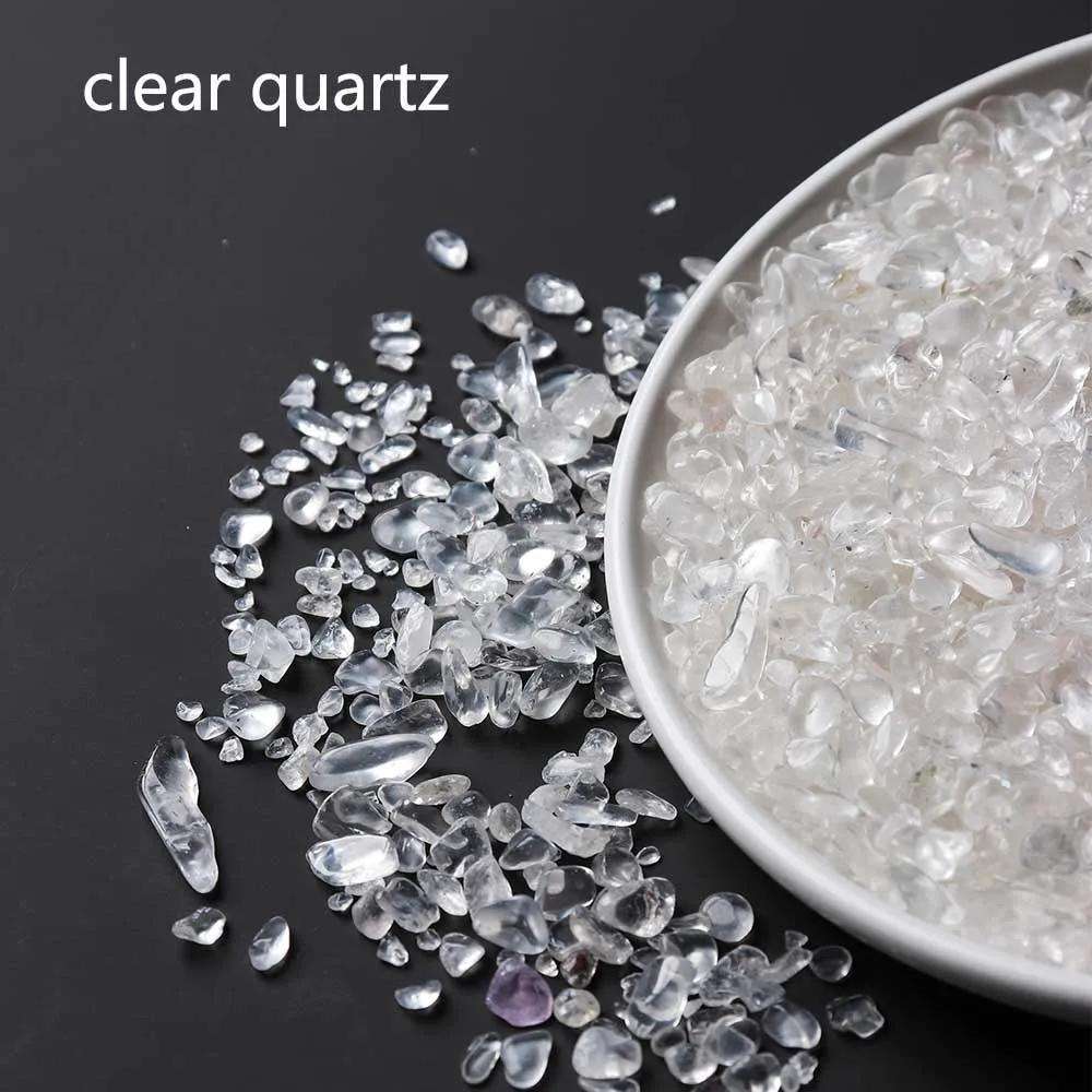 White clean quartz chips 100g