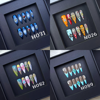 Fabrieksdirecte verkoop Europese Punk Cool 10 stuks 3D Stiletto Spicy Girl draagbare opzetnagels handgemaakt