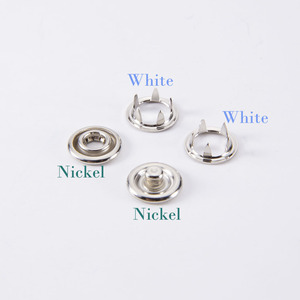 Bouton pression rond de couleur nickel en laiton de haute qualité de 10mm avec marque de n Crtan.com Desig renforcée par broche - Product Image 6