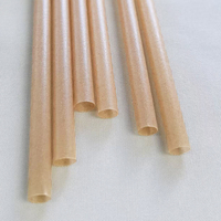 Cuillère écologique compostable gobelet boisson décorations intéressant rétractable boire avec 3mm Boba pailles à boire en plastique