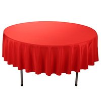 Nappe de table ronde en polyester blanc, noir, personnalisé, pour banquet et mariage, fabricant, 120 pièces