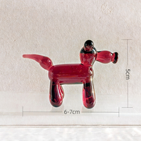 Figurine de chien ballon en verre de Murano coloré moderne, sculpture d'animal miniature faite à la main, ornement artistique, décoration d'intérieur, cadeau