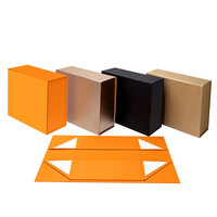 Boîte pliante personnalisable sur mesure, transfrontalière, à couvercle magnétique, design style livre, sac cadeau rigide en papier