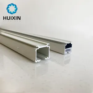 Riel de doble cortina de aluminio, instalación de pared de techo resistente, bajo precio