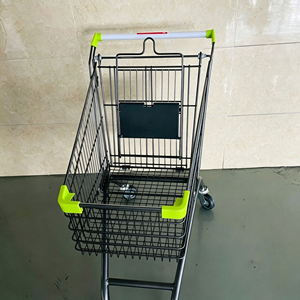 Chariot de courses robuste à roulettes 340L, grande capacité, en treillis métallique, roulettes silencieuses, pour supermarché et magasin de détail, kit complet - Product Image 2